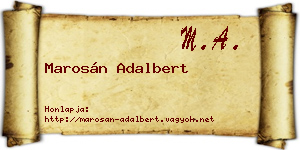 Marosán Adalbert névjegykártya